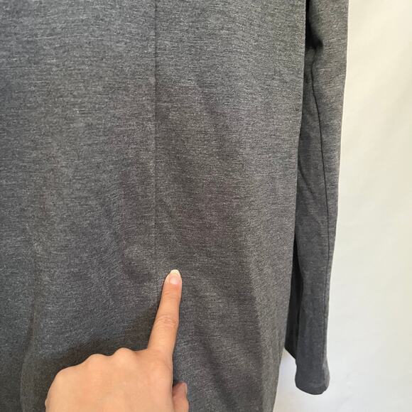Leith Open Front Cardigan Womens Jacket Size S Gray Scandi Minimal Clean Girl - Picture 7 of 10
